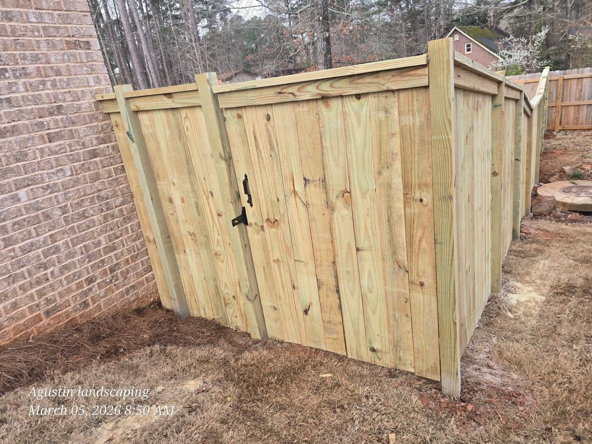 Privacy Fence with Custom Gate