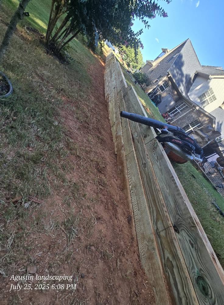 Timber Retaining Wall Build